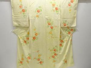 草花模様小紋着物